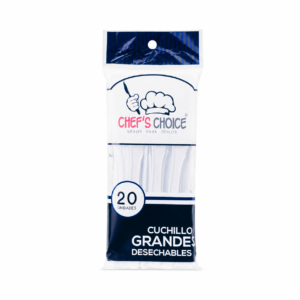 CUCHILLOS X 20 BLANCOS CHEF´S CHOICE