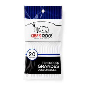 TENEDORES X 20 BLANCAS  CHEF´S CHOICE
