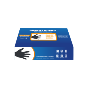 GUANTES NITRILO NEGRO XL *100