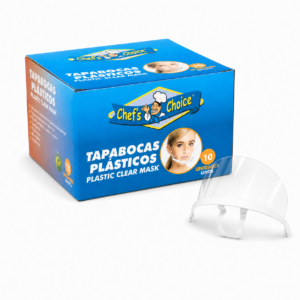 TAPABOCAS ACRILICO X 10 UDS BLANCO CHEF'S CHOICE