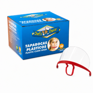 TAPABOCAS ACRILICO X 10 UDS ROJO CHEF'S CHOICE
